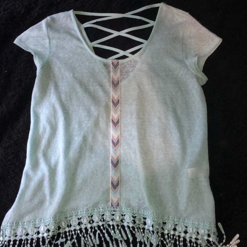 Maurice’s scoop neck with cross back detail